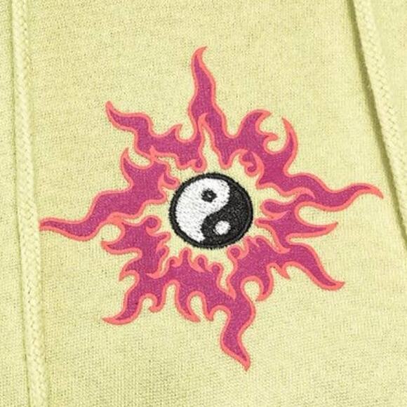 Empyre Cropped Lightweight Hoodie Sweatshirt - Womens Large - Yellow - NWT - Picture 6 of 6